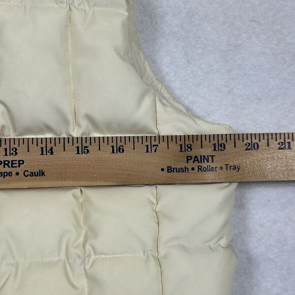 GAP Full Zip Down Puffer Vest Quilted Ivory/Cream Women's M Y2K Skiing Outdoors - Picture 11 of 15